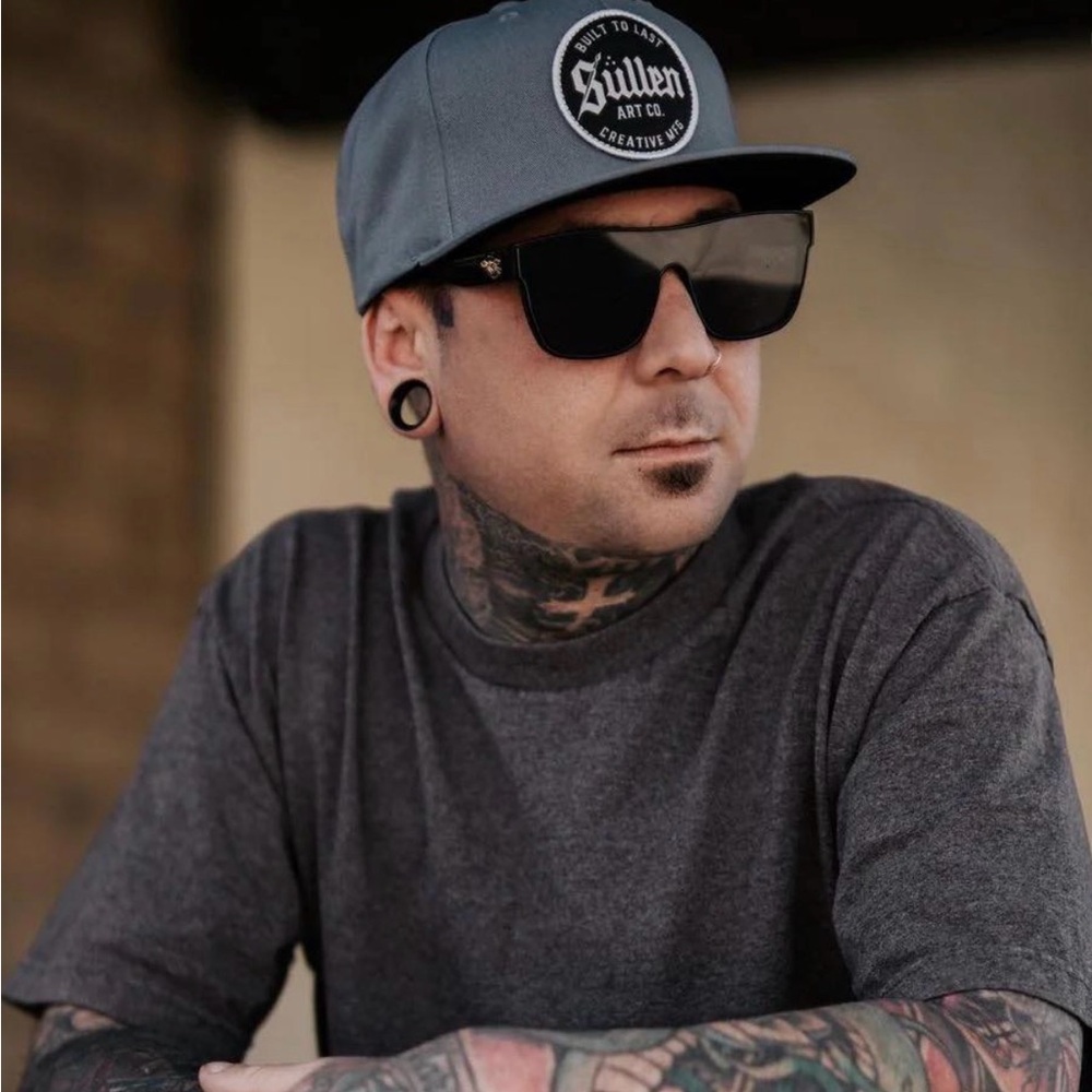 Sullen Men's Tattoo Lifestyle Factory Snapback Adjustable Hat (Fog) - Picture 3 of 4